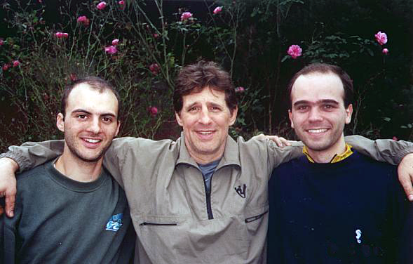 João Carlos, Bill e Rogério depois de uma trilha de MTB em 2001